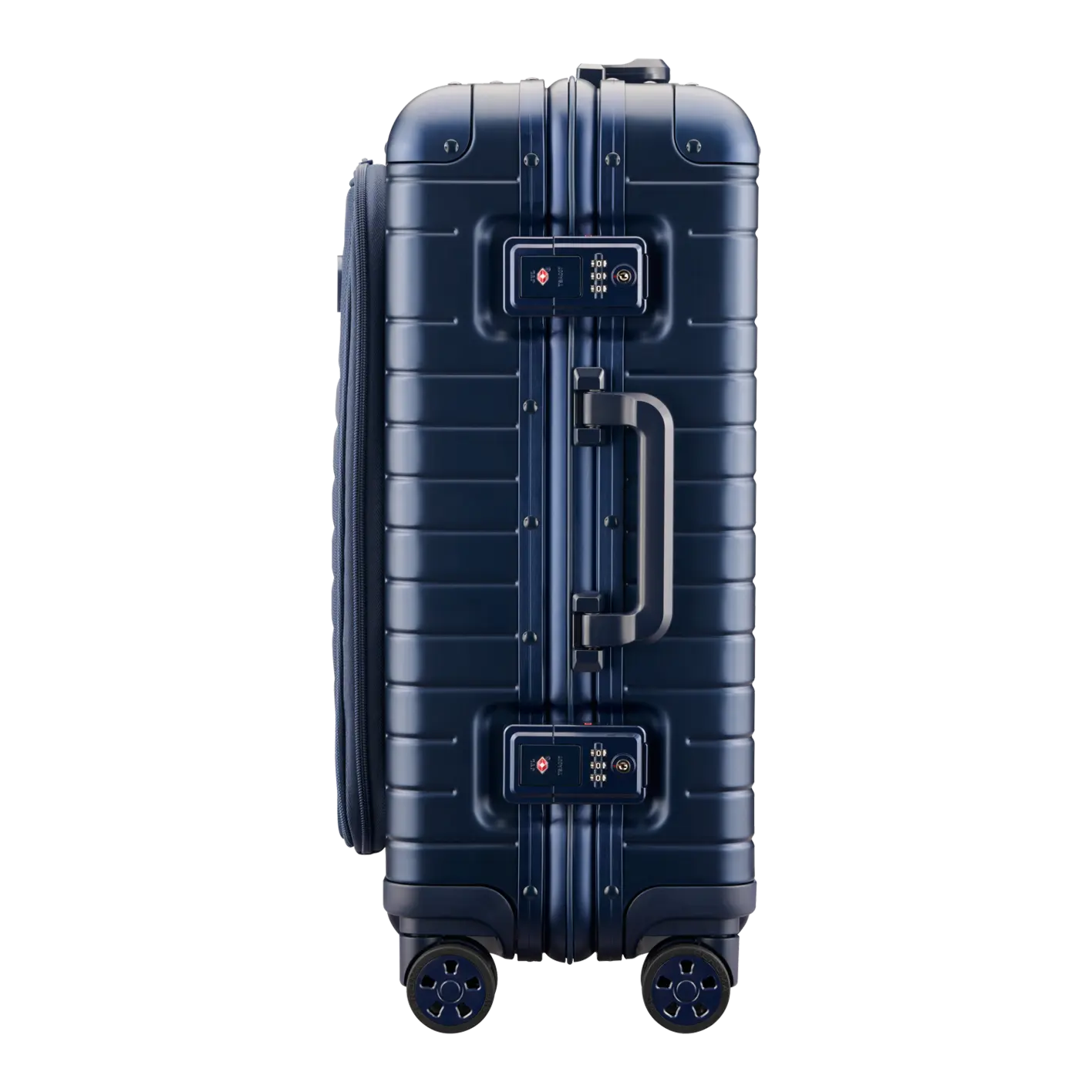 Lufthansa Aluminium Collection Business Class Edition Trolley S フロントポケット付き ブルー 1774141