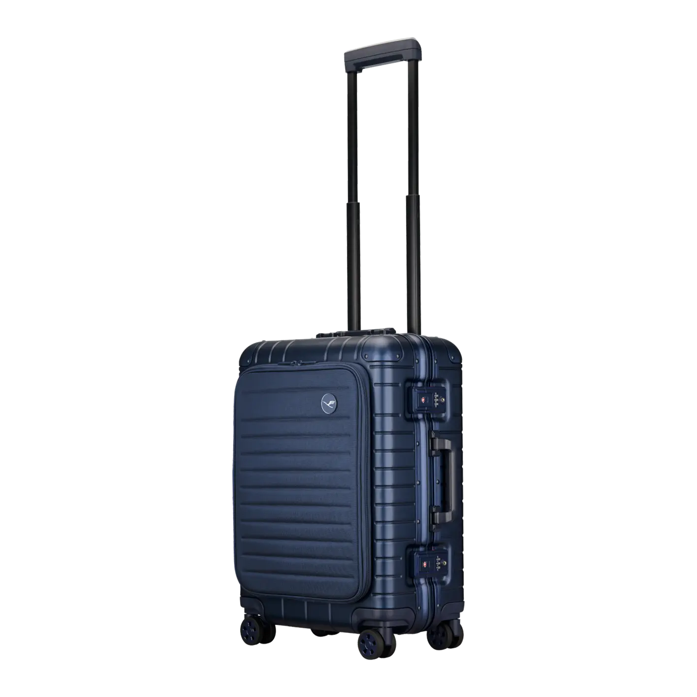 Lufthansa Aluminium Collection Business Class Edition Trolley S フロントポケット付き ブルー 1774141