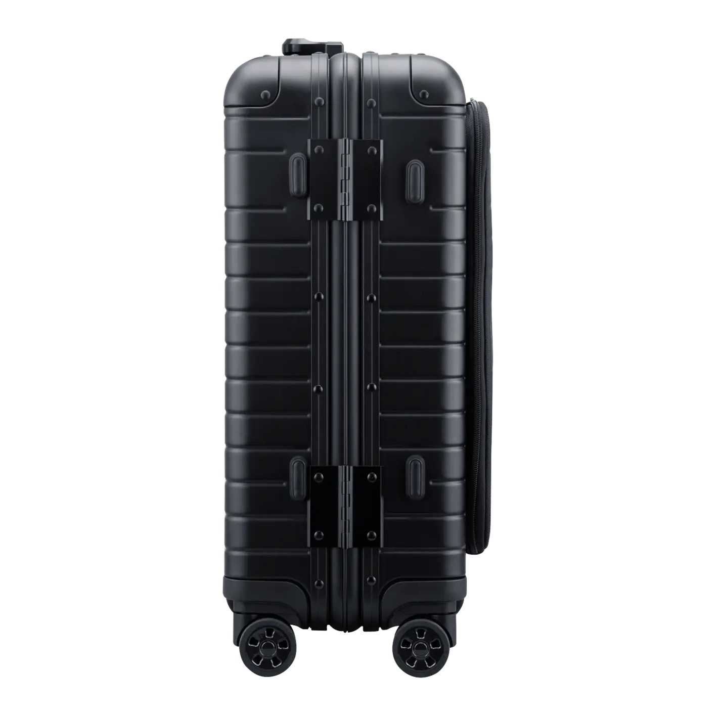 Lufthansa Aluminium Collection Trolley S フロントポケット付き ブラック 1767328