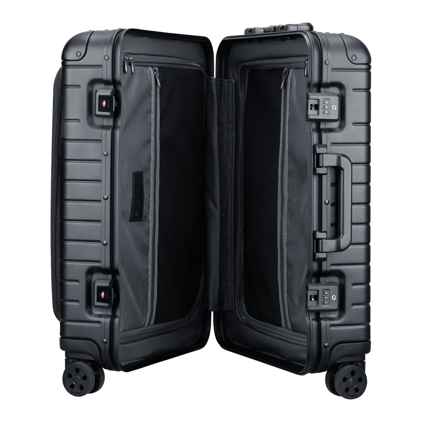 Lufthansa Aluminium Collection Trolley S フロントポケット付き ブラック 1767328(内装)