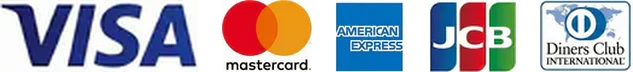 VISA / Mastercard / American Express / JCB / Diners Club